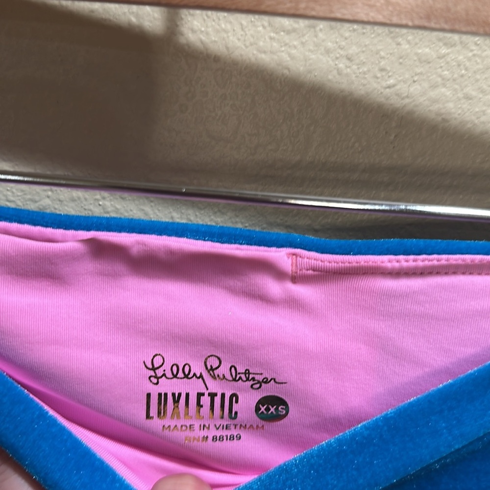 Lilly Pulitzer size XXS Luxletic Weekender High-Rise Velvet Leggings - Picture 3 of 11